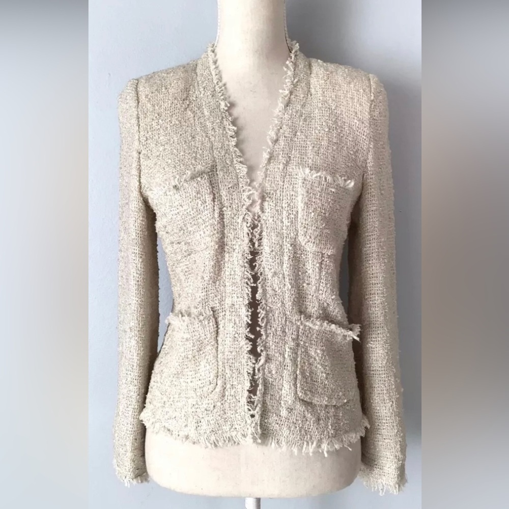 L’ AGENCE barely worn cotton jacket. Size 2.  Perfect with jeans/03 dressed up
